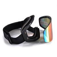 Lunettes de neige Lentille cylindrique sans cadre Anti-buée Logo personnalisé marque Magnétique Lunettes de snowboard Lunettes de ski