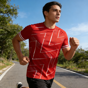 Camiseta Deportiva Personalizada de Manga Corta, Transpirable, de Secado Rápido, de Poliéster Elástico, para Verano, para Correr, Fitness y Deportes Casuales - Product Image 5