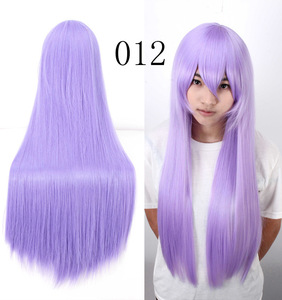 Perruque de cosplay transfrontalière universelle, cheveux longs et raides colorés de 80 cm, style européen et américain, article le plus vendu, stock AliExpress élevé - Product Image 6