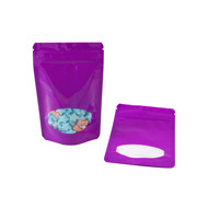 Pochette Ziplock Autoportante en Papier Kraft Recyclable Écologique JM avec Fenêtre Noire, Qualité Alimentaire, Étanche, en PE/PET, Thermoscellable