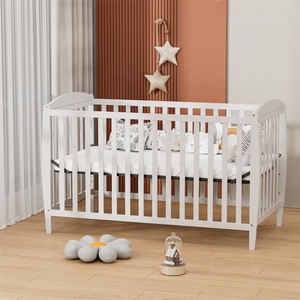 Simple <strong>Top</strong> Selling Baby Wood <strong>Cribs</strong> Convertible Sofa Bed Baby Furniture Bed Adjustable Height Metal Bed Slats - Product Image 4