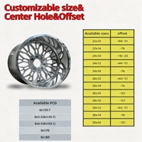 Jantes forgées concaves polies sur mesure 8*170 8*180 8*165.1 pour camions Ford F250 F350 GMC Sierra RAM 2500 3500