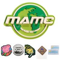 Étiquette en silicone 3D personnalisée de haute qualité, thermocollante, avec logo en relief, patch rond en caoutchouc pour vêtements et sacs