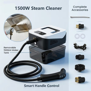 Nettoyeur vapeur haute pression portable électrique 1500 ml, 1500 W, nettoyage en profondeur, pour cuisine, voiture, maison - Product Image 1