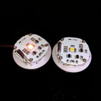 Mini base LED à détection de vibrations, contrôle multi-modes, couleurs RVB, diamètre 38 mm, rechargeable, pour veilleuse cadeau ou DIY