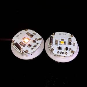 Mini base LED à détection de vibrations, contrôle multi-modes, couleurs RVB, diamètre 34 mm, rechargeable, pour veilleuse cadeau ou DIY - Product Image 4