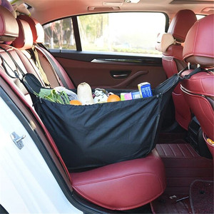 Sac de rangement pour voiture 60L, en tissu Oxford noir, à suspendre, pour l'organisation de l'intérieur de la voiture, les voyages et le shopping - Product Image 1
