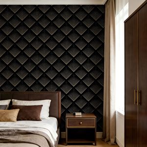 Papier peint géométrique minimaliste auto-adhésif, papier peint à coller et à décoller pour la rénovation de meubles, décoration murale de fond de chambre - Product Image 6