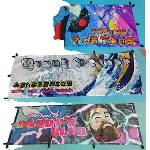 Drapeau publicitaire promotionnel en polyester 100D, toutes tailles, impression personnalisée, design personnalisé, logo personnalisé, bannière Nobori, vente chaude - Product Image 3