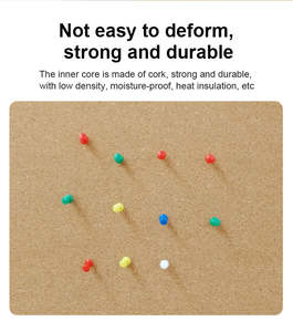 Tableau d'affichage en liège à cadre en alliage d'aluminium avec cadre en bois Tableau d'affichage mobile pour la maison ou l'école-Fournitures de bureau - Product Image 3