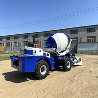 Mini bétonnière autochargeante de 3,5 m³, camion compact léger avec système d'arrêt d'urgence pour les petits chantiers de construction