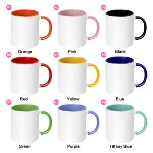 Tazas de Café de Cerámica de 11 oz con Logotipo Personalizado, Tazas de Té con Interior Colorido para Regalos Empresariales, <span class=keywords><strong>Taza</strong></span> Blanca para Sublimación - Product Image 3