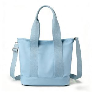 Custom Durable Zipper High Quality Portable Shoulder Messenger Bags Canvas <b>Crossbody</b> Adjustable <b>Strap</b> Travel Tote for Women - Product Image 3