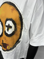T-shirt Homme Oversize Cropped Personnalisé 2025 Streetwear Haute Qualité Effet Vieilli avec Broderie de Logo et Lettres Graphiques Numérique