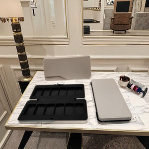 Boîte en métal recyclable en fer blanc carrée pour aquarelle, taille personnalisable, emballage cosmétique pour fard à paupières, poudre libre, parfum, personnalisable - Product Image 5