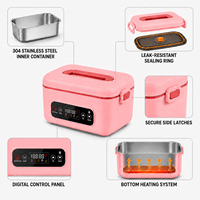 Boîte à lunch chauffante numérique sans fil en acier inoxydable, alimentée par batterie USB, avec fonction de minuterie pour pêcheurs