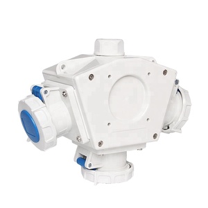 Đa Cắm Ổ Cắm 220 v Nhựa Không Thấm Nước Hộp Nối Tường Gắn Kết Với 3 Pin Cắm và Ổ Cắm - Product Image 1