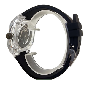 Cassa per Orologio Sportivo Quadrata in ABS Acrilico Prodotta in Fabbrica, Movimento Meccanico Automatico Hangzhou, Resistente all'Acqua 3BAR con Cinturino in Silicone - Product Image 6