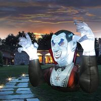 Conception libre gonflable vampire effrayant plein imprimé géant Halloween gonflable Frankenstein mâle sauter personnage de Dracula