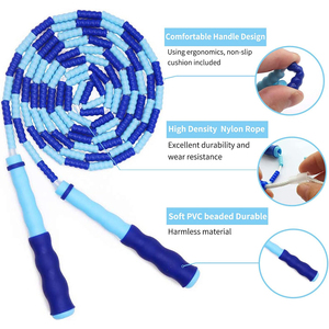 2025 tập thể dục hạt PP + TPR xử lý + TPE Doanh tập thể dục phòng tập thể dục mềm đính cườm PVC có thể điều chỉnh trẻ em nhảy Bỏ qua dây - Product Image 6