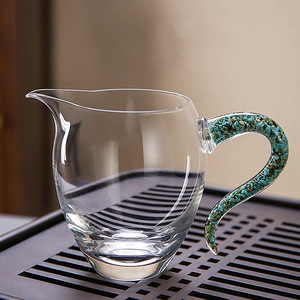 Tazza in Vetro Cristallo Turchese per Uso Domestico, Resistente al Calore, con Manico a <span class=keywords><strong>Becco</strong></span> d'Aquila, Resistente alle Alte Temperature, Stile Nazionale - Product Image 3