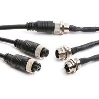 Connecteur M12 femelle vers GX12 étanche, assemblage de câble circulaire 4/5 broches avec injection de soudure intégrée