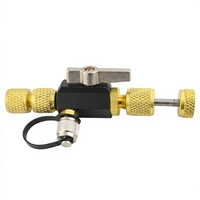 Outil de démontage et d'installation de valve à double joint torique en laiton et acier inoxydable pour climatisation et réfrigération (R22, R410A, R134A)