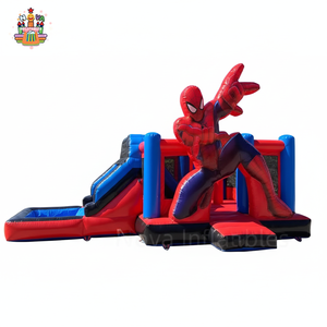 Structure gonflable de jeu sur le thème de Spider-Man pour l'extérieur et toboggan aquatique gonflable : structure gonflable de jeu de super-héros pour enfants en plein air - Product Image 5