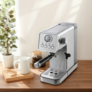 Machine à <span class=keywords><strong>expresso</strong></span> semi-automatique électrique 20 bars avec mousseur à lait en acier inoxydable pour usage domestique et hôtelier - Product Image 1