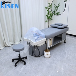 Kisen Moderna Cama de Lavado de Cabello para Salón de Belleza con Terapia Acuática, Head Spa, Masaje Tailandés y Almohadillas Faciales - Product Image 3