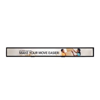 Barre extensible LCD, écran Lcd, montage mural, étagère publicitaire, moniteur, longue bande LCD avec écran tactile