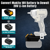 Adaptateur de batterie pour outils Dewalt avec chargeur USB A et Type-C, convertit la batterie Makita 18V en alimentation pour les outils Dewalt 20V