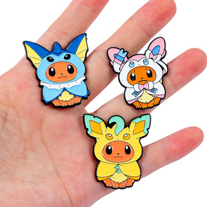 Mới đến 8 phong cách dễ thương eevee kim loại pins phim hoạt hình huy hiệu thả Anime mềm men pins - Product Image 6