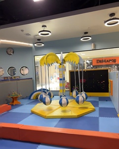 Attrezzatura Personalizzata per Parco Giochi al Coperto: Altalena a Carosello Elettrica a Forma di Albero di Cocco per Bambini - Product Image 2