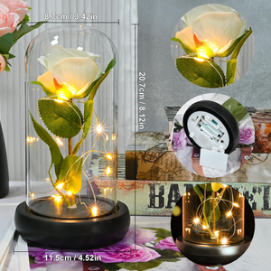 Rosa Eterna en Cúpula <span class=keywords><strong>de</strong></span> Cristal para <span class=keywords><strong>Despedida</strong></span> <span class=keywords><strong>de</strong></span> <span class=keywords><strong>Soltera</strong></span>, Día <span class=keywords><strong>de</strong></span> la Madre, Decoración <span class=keywords><strong>de</strong></span> Mesa para Recepción <span class=keywords><strong>de</strong></span> Boda, <span class=keywords><strong>Sorpresa</strong></span> <span class=keywords><strong>de</strong></span> Cumpleaños, Aniversario <span class=keywords><strong>de</strong></span> Matrimonio - Product Image 3