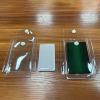 Pochette transparente en PVC avec bouton-pression pour étiquettes de vêtements, étiquettes de rechange, boutons de rechange, emballage personnalisé avec logo