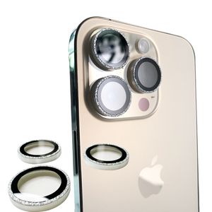 Kaca Film Pelindung Lensa Kamera Belakang iPhone 15 Promax Flash Diamond Mobile Phone Lens Tempered Glass Film dengan Berlian - Product Image 1