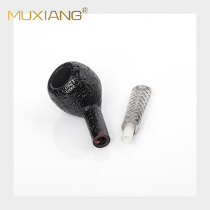 Muxiang Briarwood Pipe 9mm Tenon Joint Sandblasted Wooden Tobacco Pipe Straight Type Custom Made - Product Image 5