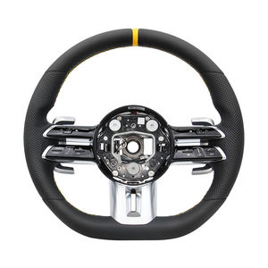Volante de Cuero Negro Personalizado para Mercedes Benz <span class=keywords><strong>Amg</strong></span> C300 W164 W204 W222 W292 - Product Image 3