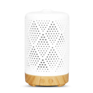 Home Mini <b>Ceramic</b> Aroma <b>Diffuser</b> Humidifier 0.5L Ultrasonic Essential Oil <b>Diffuser</b> With Night Light White Base - Product Image 4