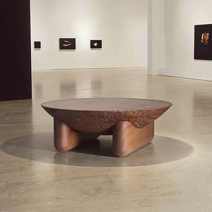 Französische Designer Vintage Lampen leuchten Luxuriöses Couch tischset aus massiver Eiche im Wabi-Sabi-Stil, geeignet für Beistell tische im Wohnzimmer - Product Image 6