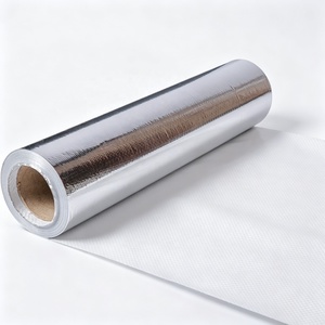 Rouleau d'isolation radiante en feuille d'aluminium pur, perforé double face, 0,15 mm 0,2 mm, 48 po x 125 pi, pour toiture métallique, fenêtre, camping-car - Product Image 1