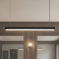 Lampe suspendue linéaire LED moderne pour salon, salon de coiffure et projets d'aménagement intérieur