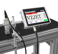 Impresora VZJET Tij 2,5, máquina de codificación de fecha de caducidad, impresora de inyección de tinta en línea de alta velocidad, máquina de impresión de datos variables para plástico