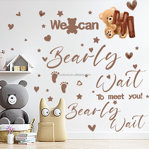 Adesivi Murali in Oro con Slogan in Inglese 'BOY' o 'GIRL' per Cameretta, Decorazione per Festa di Rivelazione del Sesso del Bambino, Carta da Parati Autoadesiva in PVC - Product Image 4