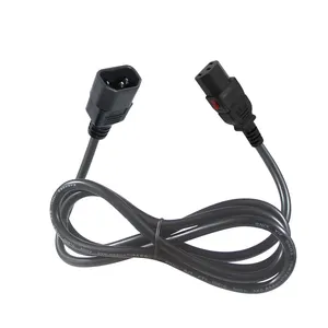 Factory Wholesale Locking Cord To C14 Cable 14Awg 15A 250V 3Ft Ac Power Plug Socket C13