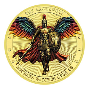 WOWEI Medaglia Sfida dell'Arcangelo Michele, Moneta Religiosa da Collezione in Metallo, per Regalo Festivo o Moneta Commemorativa - Product Image 4