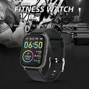 Smart <b>Watch</b> Fitness Tracker 1.69' Touch Screen Heart Rate Sleep Monitor Step Counter Men Women IP68 Waterproof Plastic Case - Product Image 2
