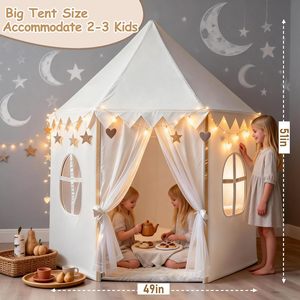 Tienda <span class=keywords><strong>de</strong></span> campaña infantil <span class=keywords><strong>de</strong></span> lona <span class=keywords><strong>de</strong></span> algodón para interiores, tipo <span class=keywords><strong>castillo</strong></span> <span class=keywords><strong>de</strong></span> <span class=keywords><strong>princesa</strong></span>, pabellón <span class=keywords><strong>de</strong></span> juegos, casa <span class=keywords><strong>de</strong></span> juegos, en venta - Product Image 2