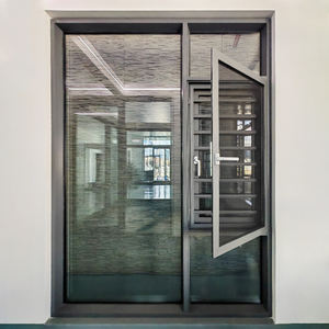 Cadre en aluminium noir moderne Fenêtres Photo Filet d'écran en acier inoxydable <span class=keywords><strong>Baie</strong></span> de jardin fixe pour villas et maisons - Product Image 1